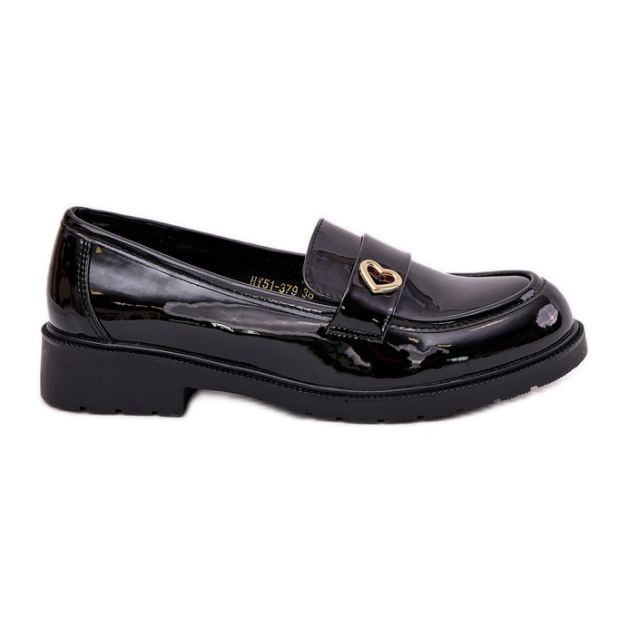S.Barski Mocasines de mujer pintados con corazón S. Barski Hy51-379 Negro