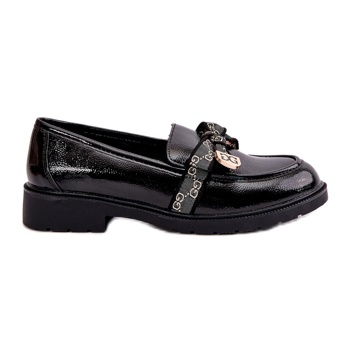 S.Barski Mocasines de mujer pintados con Bows S. Barski Hy42-331a Negro