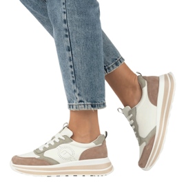 Filippo DP6787/25 zapatillas de cuero blanco