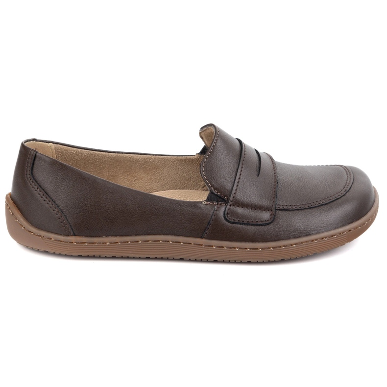 Olivier Barefoot Women Minimalista de cuero Minimalista 1280 Marrón oscuro