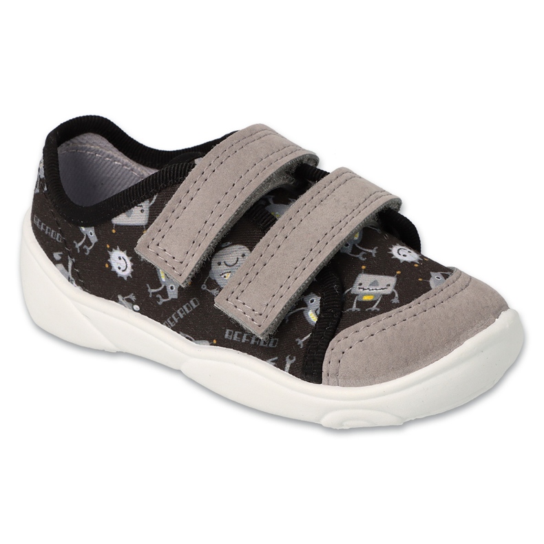 Zapatillas para niños de Befado 907p163 Space Criaturas negras gris