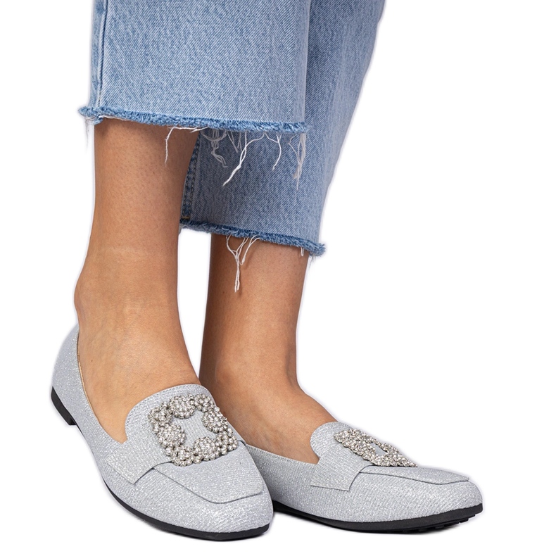 Mocasines de plata con circones