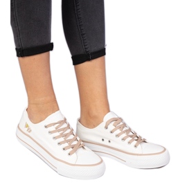 Zapatillas de deporte para mujeres clásicas de color marrón blanco