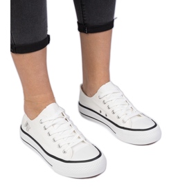Zapatillas de deporte de mujer blanca clásica blanco