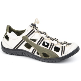 Olivier Zapatos de bicicleta de cuero de cuero para hombres 262 kz blanco con verde