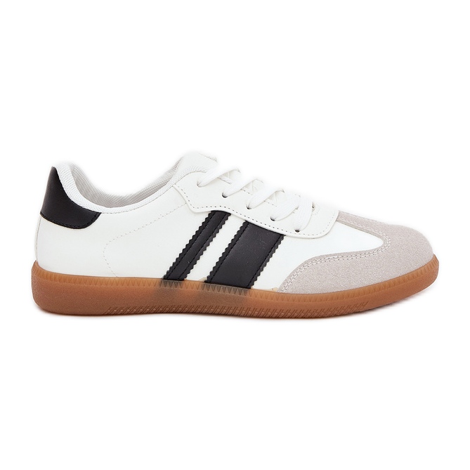 Zapatillas de deporte para mujeres bajas con cuero ecológico blanco Zapatillas de deporte para mujeres bajas con cuero ecológico blanco