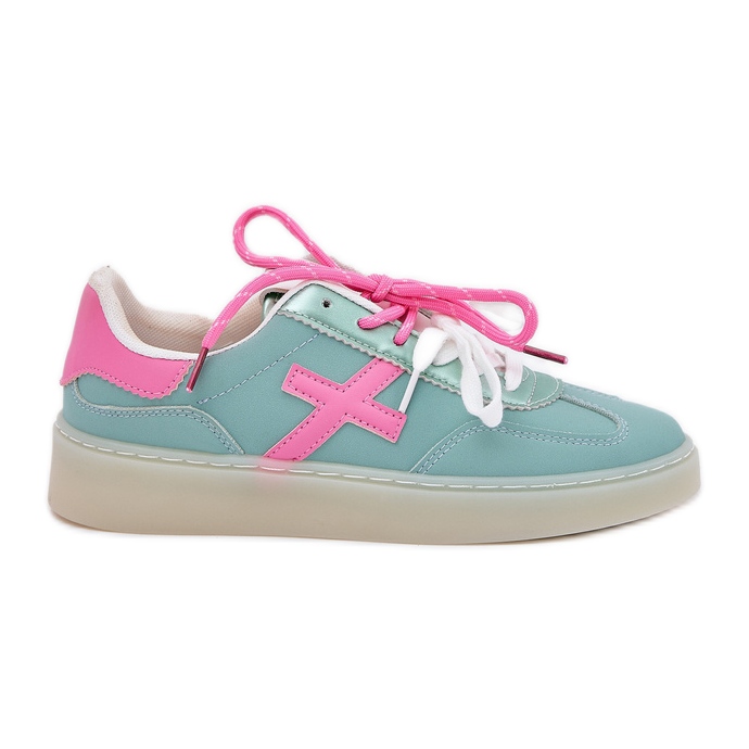 Zapatos deportivos bajos para mujeres con estampado de leopardo de rosa menta rosado