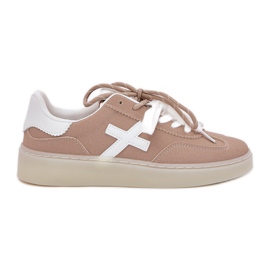 Zapatos deportivos bajos de mujer beige
