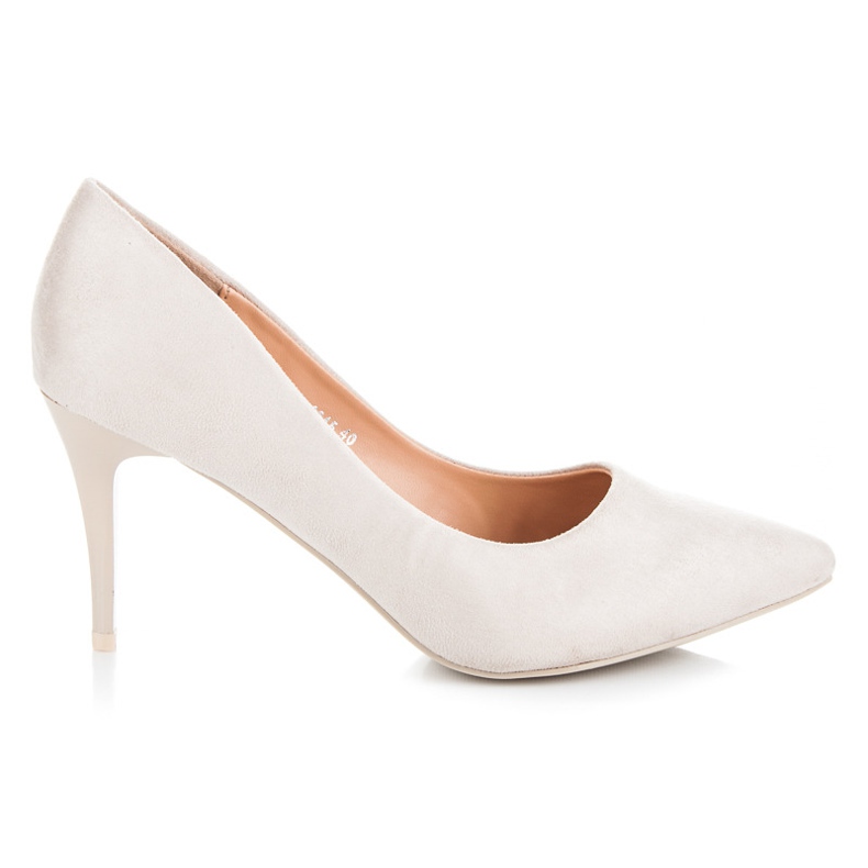 Ideal Shoes Tacones altos de gamuza marrón