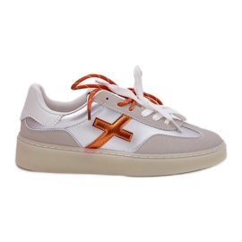 Zapatos deportivos bajos de plata para mujeres