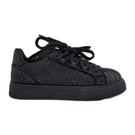 Zapatillas de deporte para mujeres con decoración en la plataforma negra negro