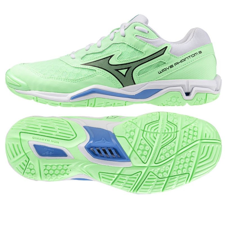 Mizuno Wave Phantom 3 X1GA226002 zapatos de balonmano verde Mizuno Wave Phantom 3 X1GA226002 zapatos de balonmano verde
