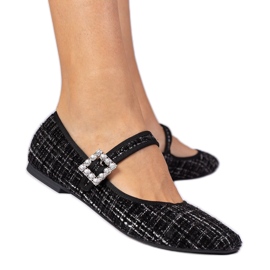 Ballerinas de mujeres negras con hebilla y cristales negro Ballerinas de mujeres negras con hebilla y cristales negro