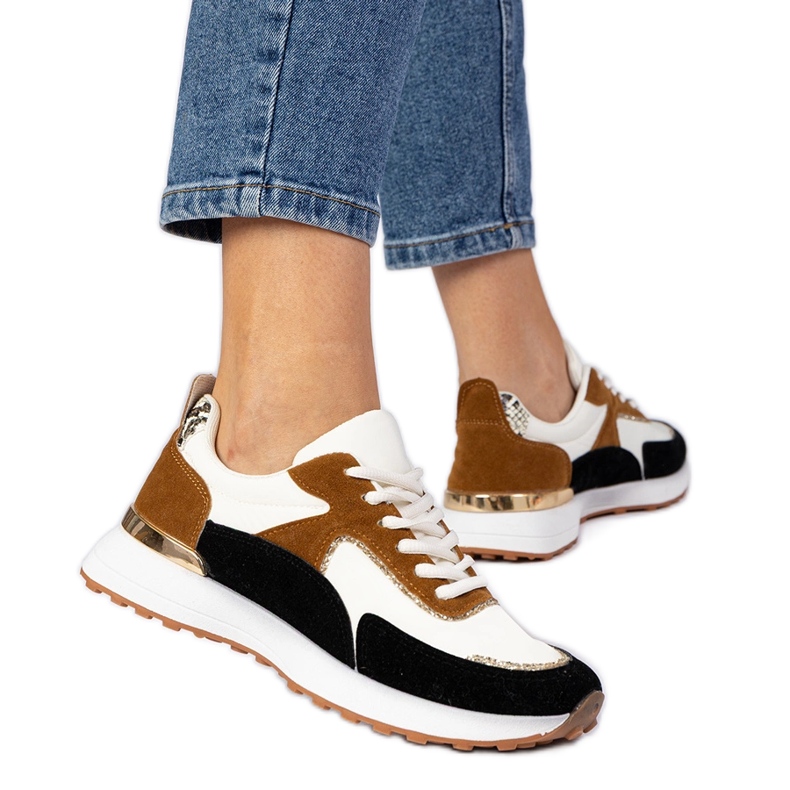 Zapatillas blancas y blancas para mujeres con brillo blanco