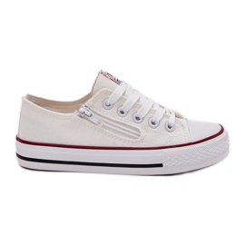 Zapatillas de zapatillas blancas bajas para niños blanco