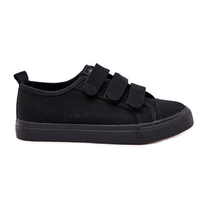 Zapatillas de zapatillas de velcro juveniles negro