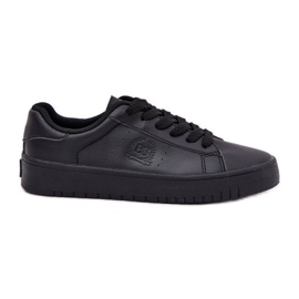 Zapatillas de deporte de mujer baja con cuero eco big star nn274576 negro