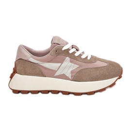 Zapatos deportivos de gamuza para mujeres en el Vinceza 66720 beige