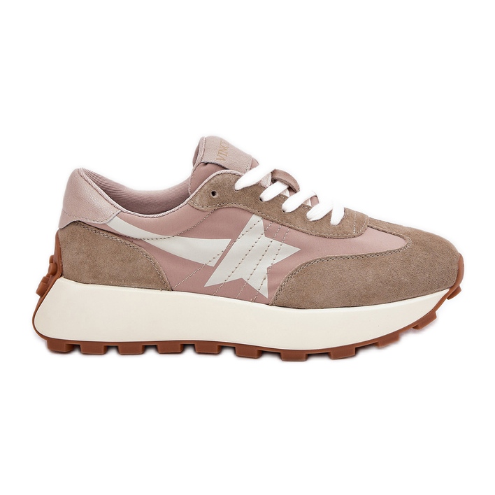 Zapatos deportivos de gamuza para mujeres en el Vinceza 66720 beige Zapatos deportivos de gamuza para mujeres en el Vinceza 66720 beige