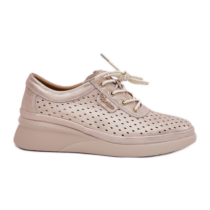 Vinceza Deportes deportivos deportivos de cuero femenino zapatos para dormir para dormir dorado