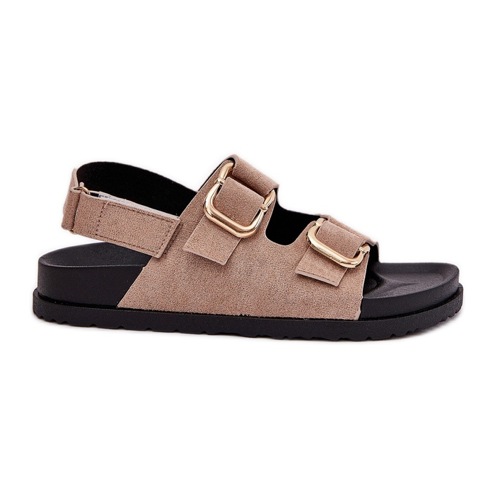 Sandalias para mujeres con hebillas beige Sandalias para mujeres con hebillas beige