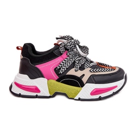 Zapatillas deportivas para mujeres con zapatillas con doble cordón negro