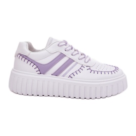 Zapatillas con plataforma para mujer, color morado violeta