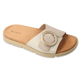 Zapatillas de cuero para mujeres de Befado 158D276 beige