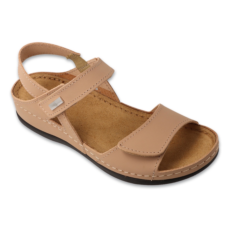 Sandalias de cuero para mujeres de Befado 158D288 beige Sandalias de cuero para mujeres de Befado 158D288 beige