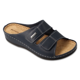Zapatillas de cuero para mujeres de Befado 158D284 azul marino
