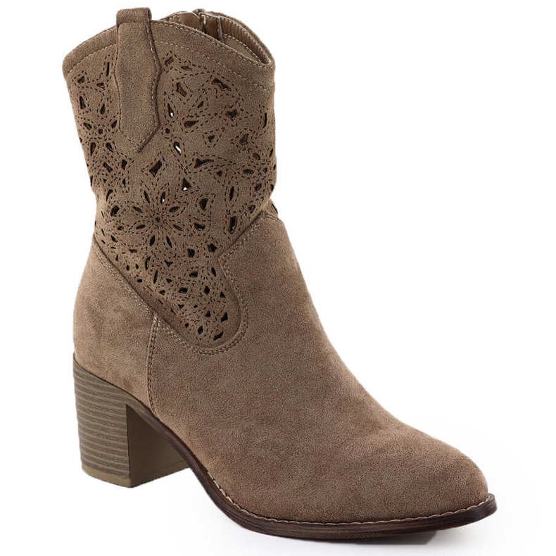 Botas de pura femenina Brown Sede S.Barski Hy51-125 marrón