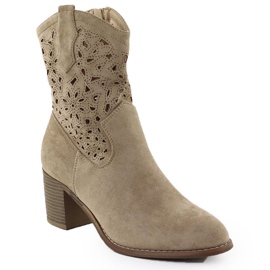 Botas de Openwork Women Beige Sede S.Barski Hy51-125