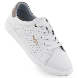 Zapatos deportivos de cuero Filippo DP6738 blanco