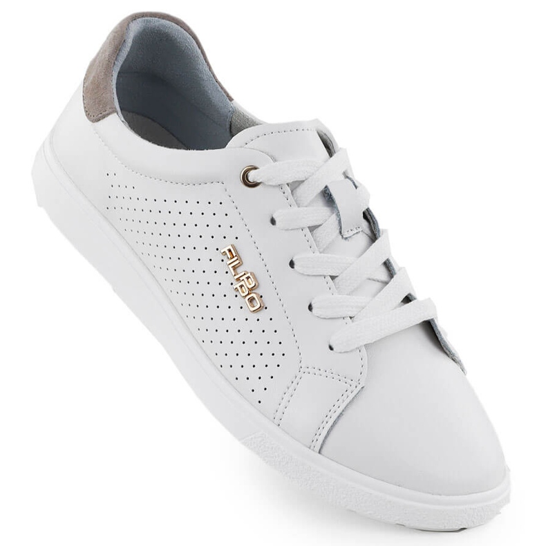 Zapatos deportivos de cuero Filippo DP6738 blanco