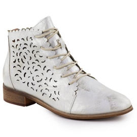 Botas de pura femenina Potocki chapado en oro blanco 25-12646