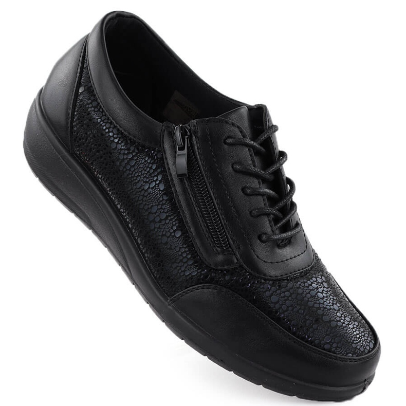 Zapatos deportivos para mujeres con un cómodo control deslizante Black Unisoft 9017 negro Zapatos deportivos para mujeres con un cómodo control deslizante Black Unisoft 9017 negro