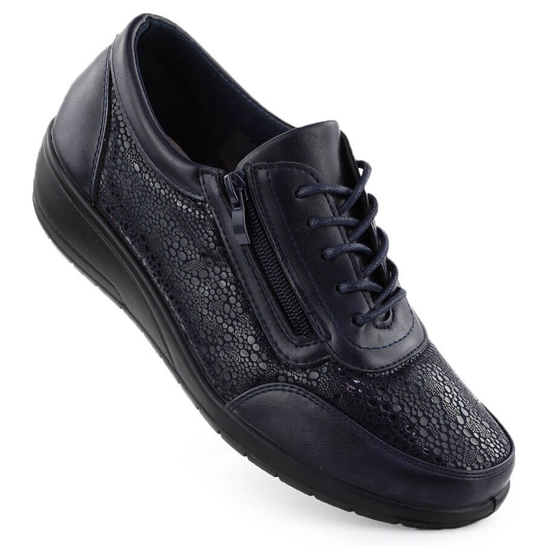 Zapatos deportivos para mujeres con un cómodo azul marino UNISOFT 9017