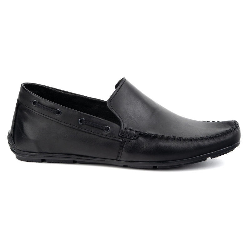 Olivier Mocasines de cuero para hombres 700knt negro