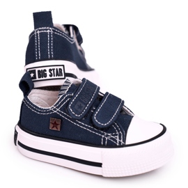 Zapatillas bajas para niños con velcro Big Star HH374201 Azul marino