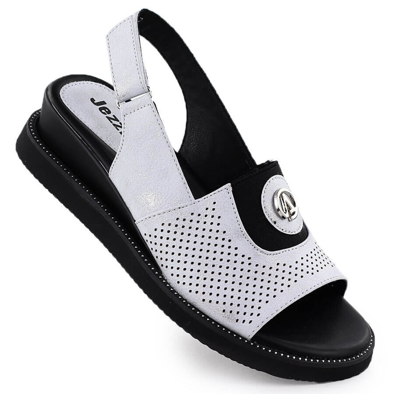 Jezzi Sandalias de mujeres en una plataforma con plata jeszi RMR2267-2 Jezzi Sandalias de mujeres en una plataforma con plata jeszi RMR2267-2