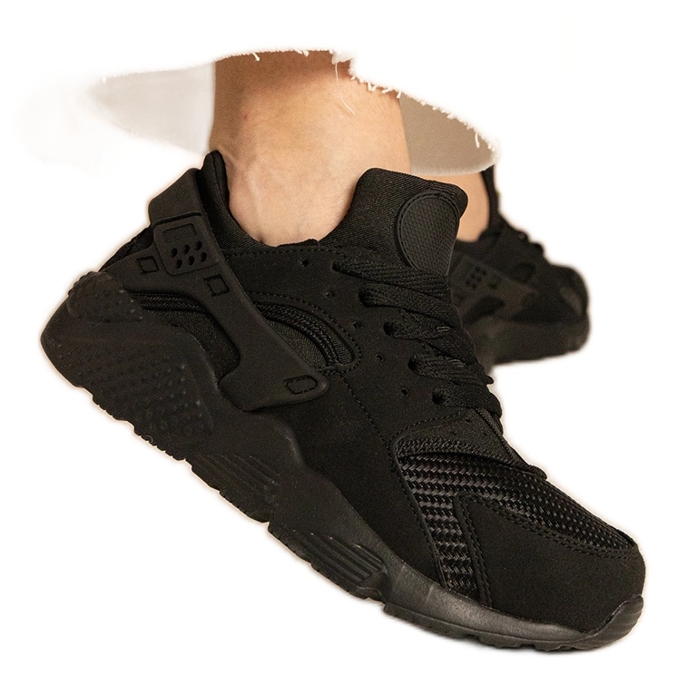 Zapatillas de deporte de zapatillas negras negro