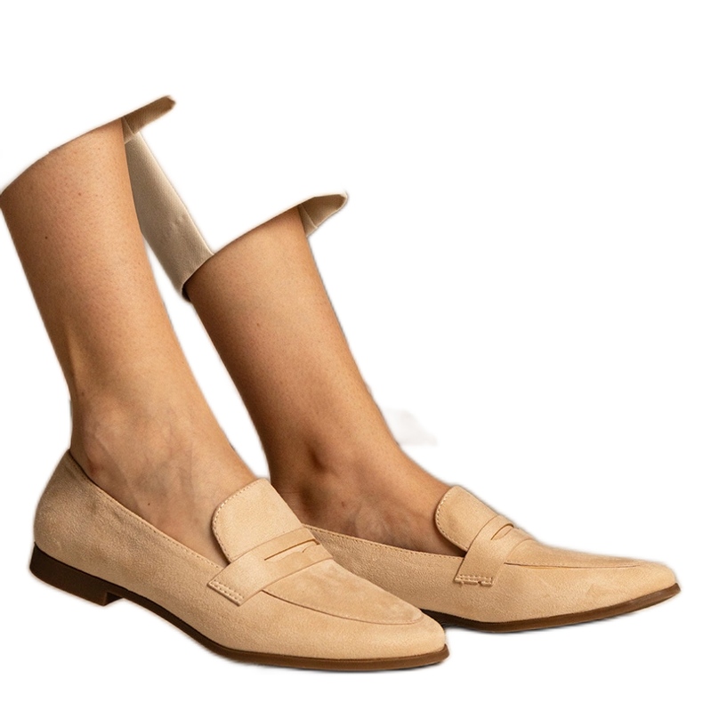 Mocasines clásicos para mujeres beige