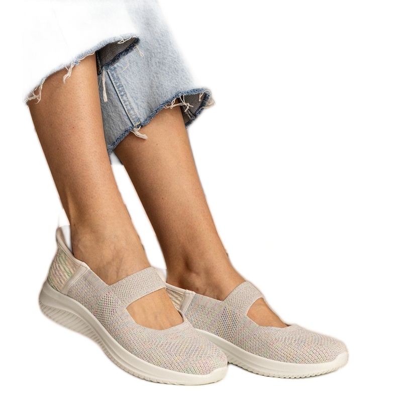 Zapatillas de zapatillas para mujeres coloridas en una suela prensada multicolor