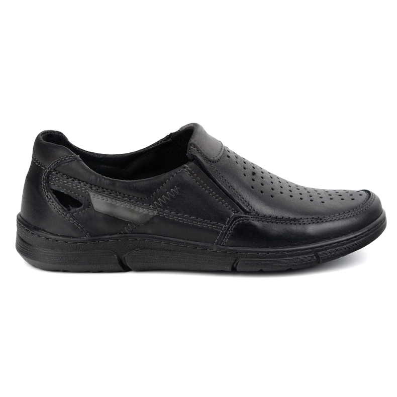 Olivier Mocasines de cuero para hombres para el verano 602 Negro