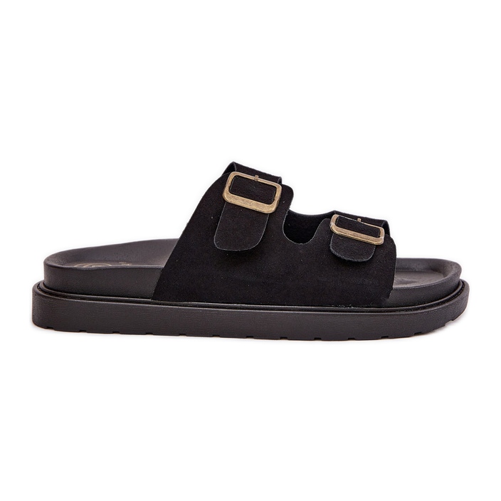 Flip Flip Flip Flip en la plataforma con hebillas negras negro