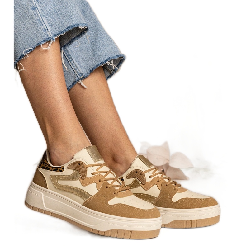 Zapatillas beige zapatillas de deporte deportivo femenino