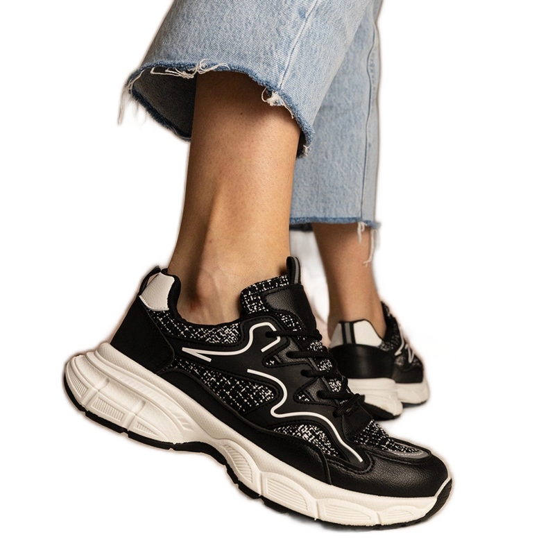Zapatillas de deporte de zapatillas negras negro