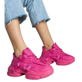Zapatillas de deporte deportivo masivo de mujeres rosadas rosado