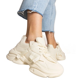 Zapatillas beige deportes masivos femeninos