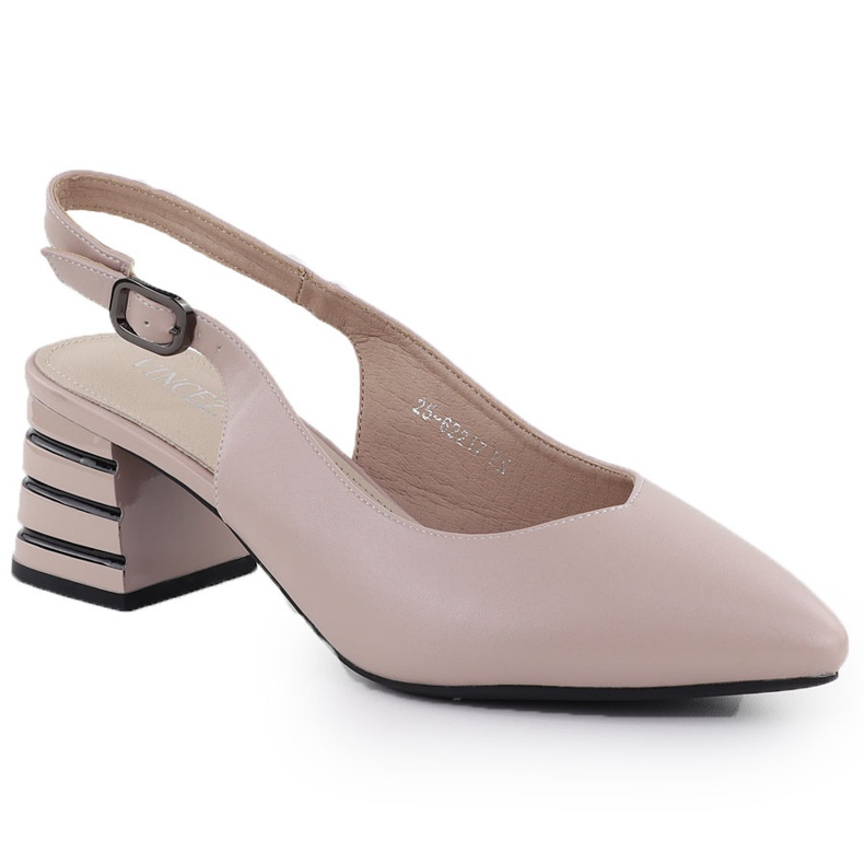 Bombas para mujeres en un tacón decorativo Pink Vinceza 62217 rosado